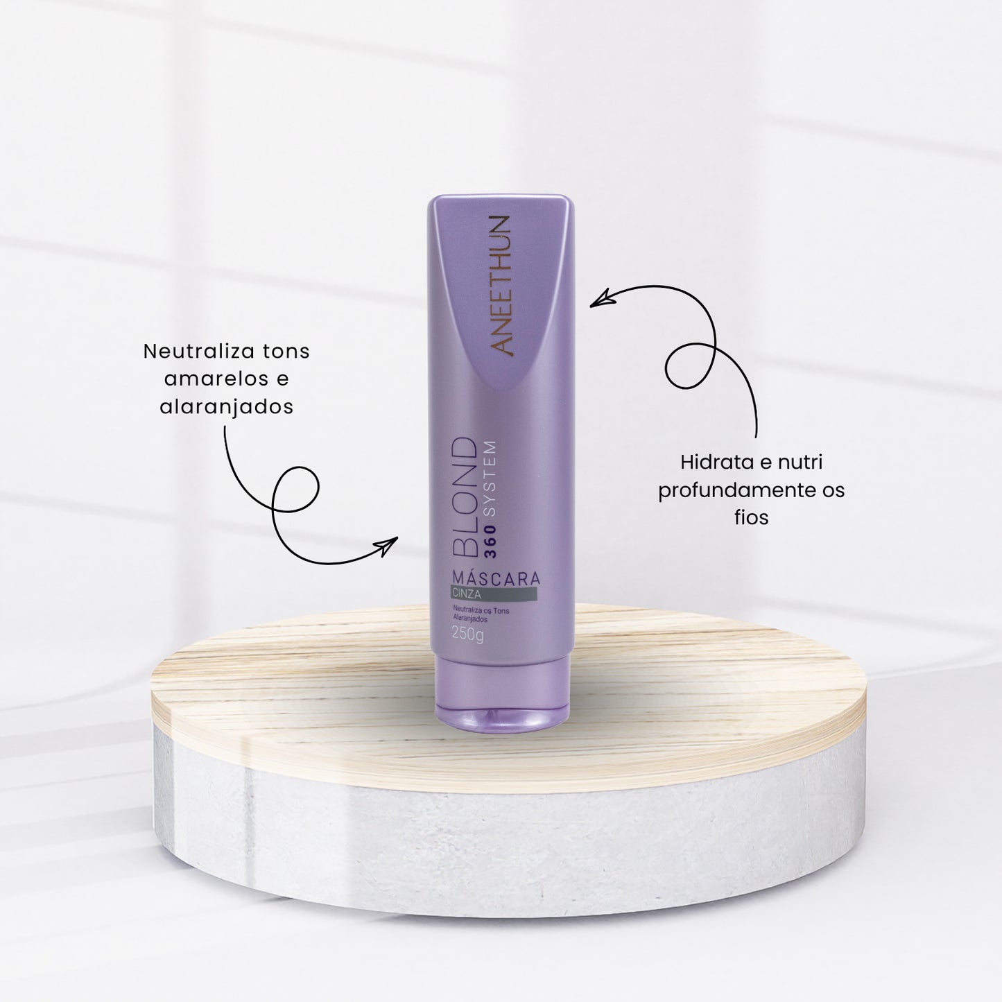 Máscara Aneethun Blond 360 Cinza Matizante 250g