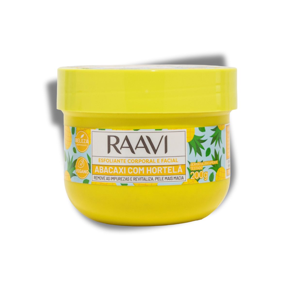 Creme Esfoliante Raavi Abacaxi Hortelã Corporal 200g