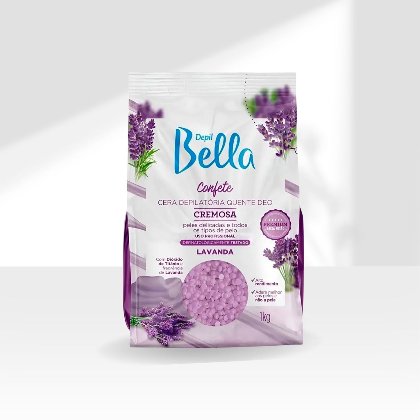 Cera Depilatória Depil Bella Confete Lavanda Hidratação 1 kg