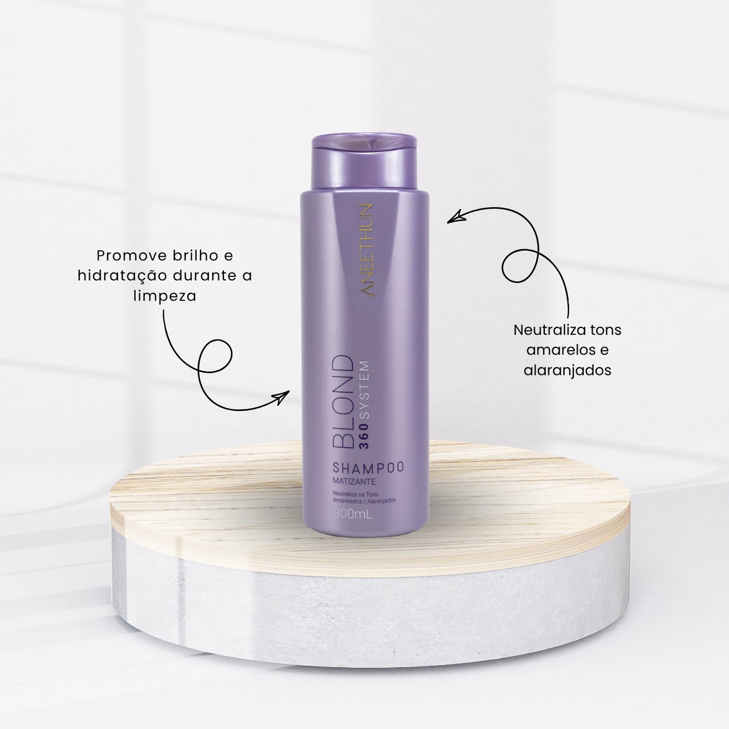 Shampoo Aneethun Blond 360 Matizante Capilar 300ml