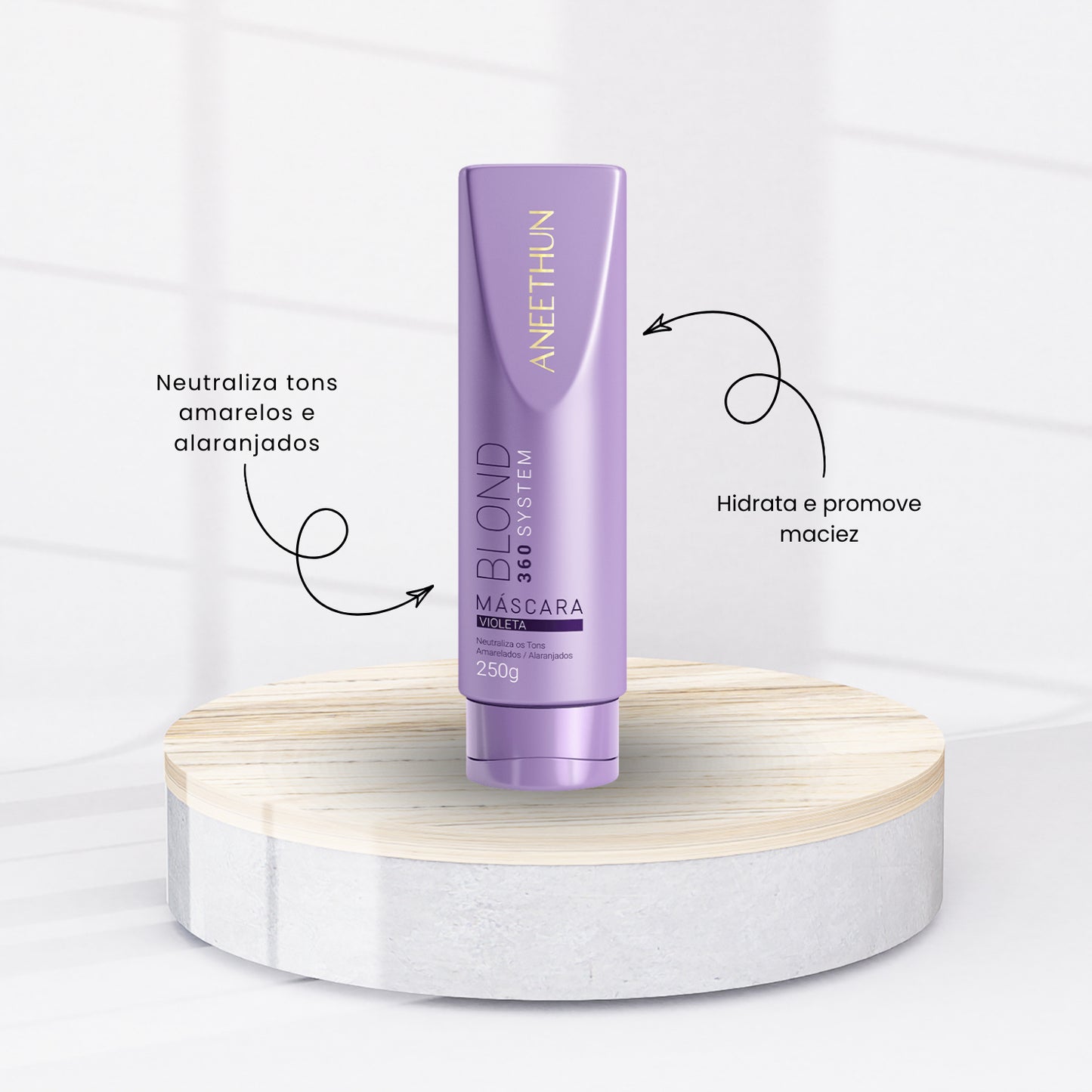 Máscara Aneethun Blond 360 Violeta Matizante 250g