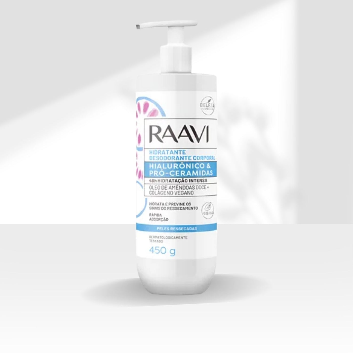 Hidratante Corporal com Raavi Ácido Hialurônico e Hidratação 450 g