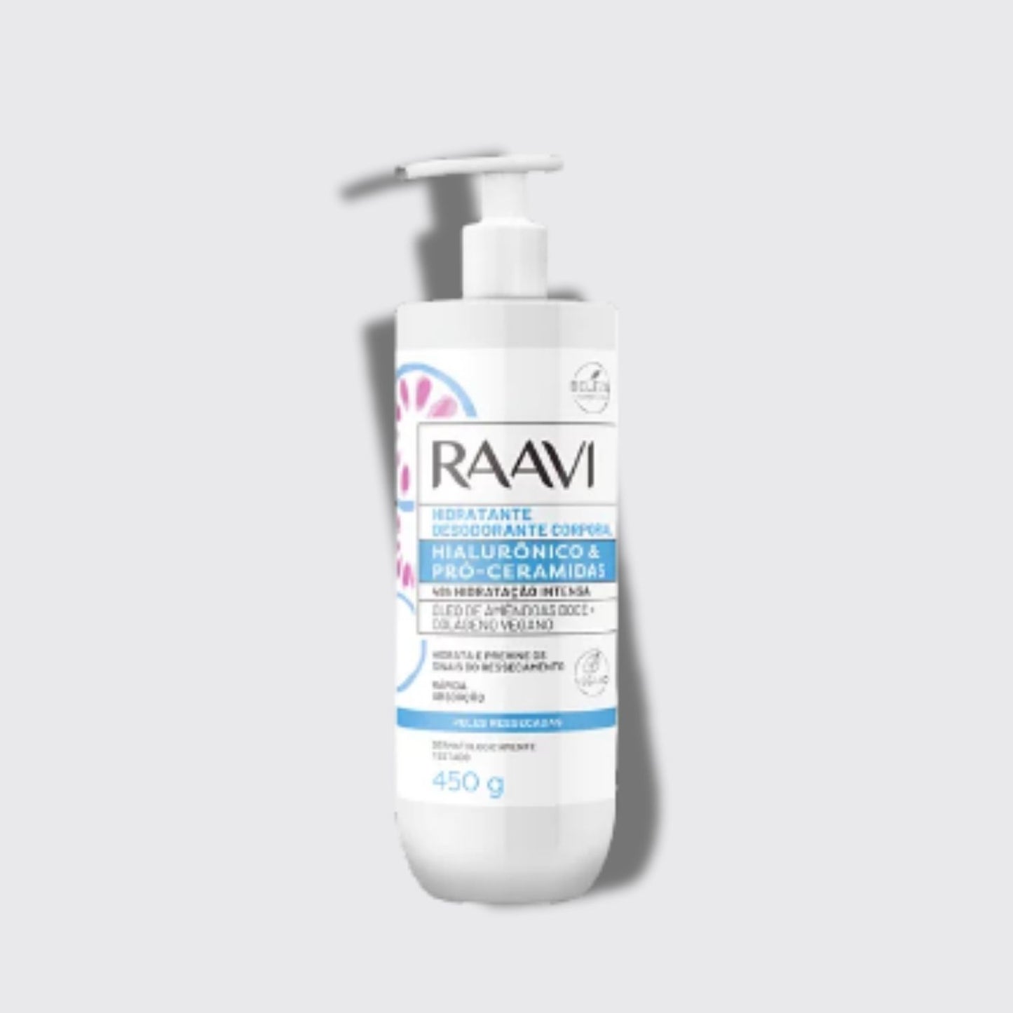 Hidratante Corporal com Raavi Ácido Hialurônico e Hidratação 450 g