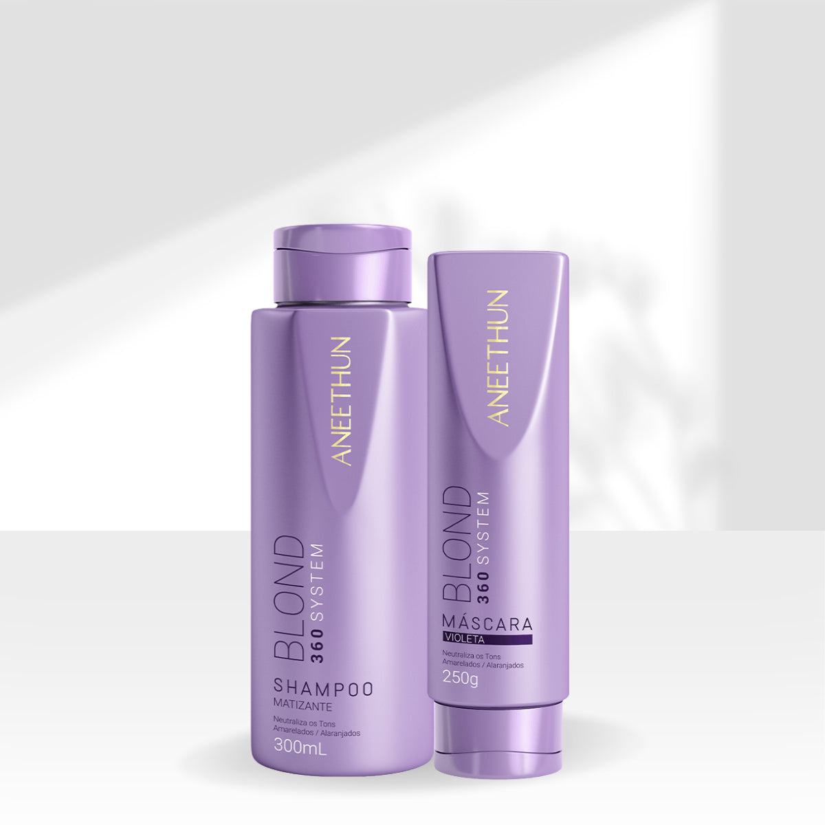 Kit Aneethun Blond 360 Matizador Shampoo 300g + Máscara Violeta 250g