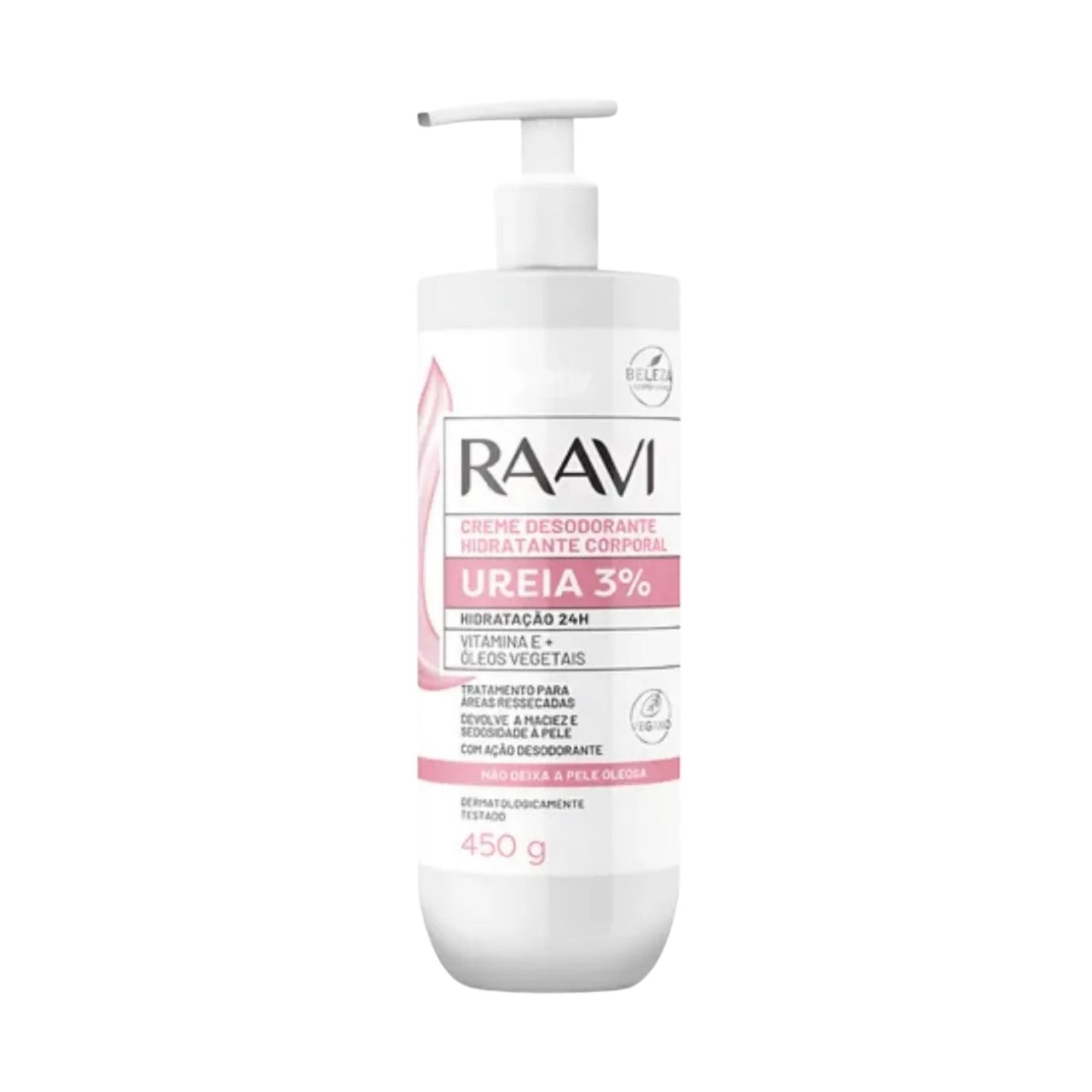 Creme Hidratante Raavi Ureia 3% Renovação e Maciez 450 g