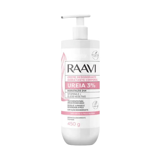Creme Hidratante Raavi Ureia 3% Renovação e Maciez 450 g