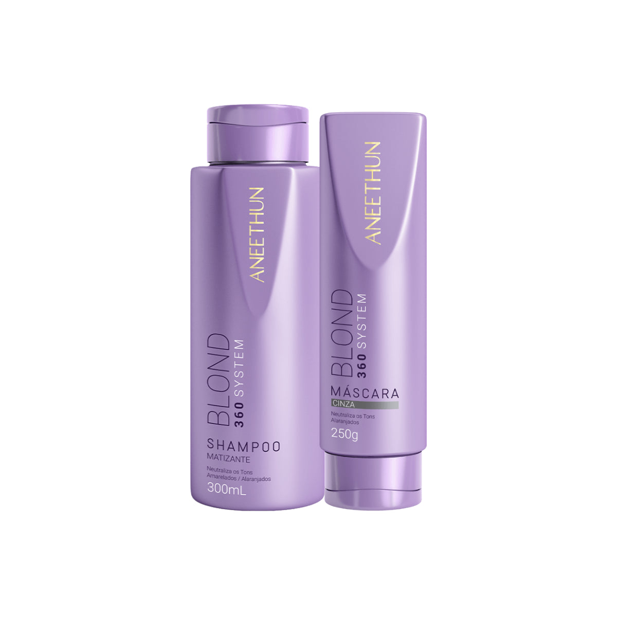 Kit Aneethun Blond 360 Matizador Shampoo 300g + Máscara Cinza 250g