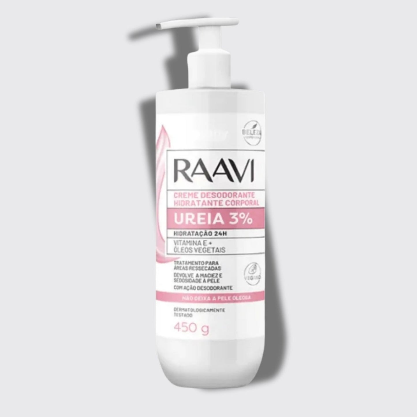 Creme Hidratante Raavi Ureia 3% Renovação e Maciez 450 g