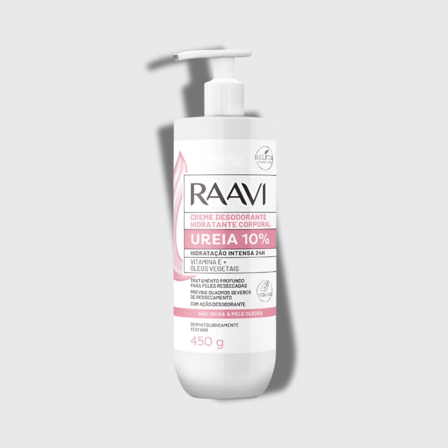 Creme Hidratante Raavi Ureia 10% Renovação e Maciez 450 g