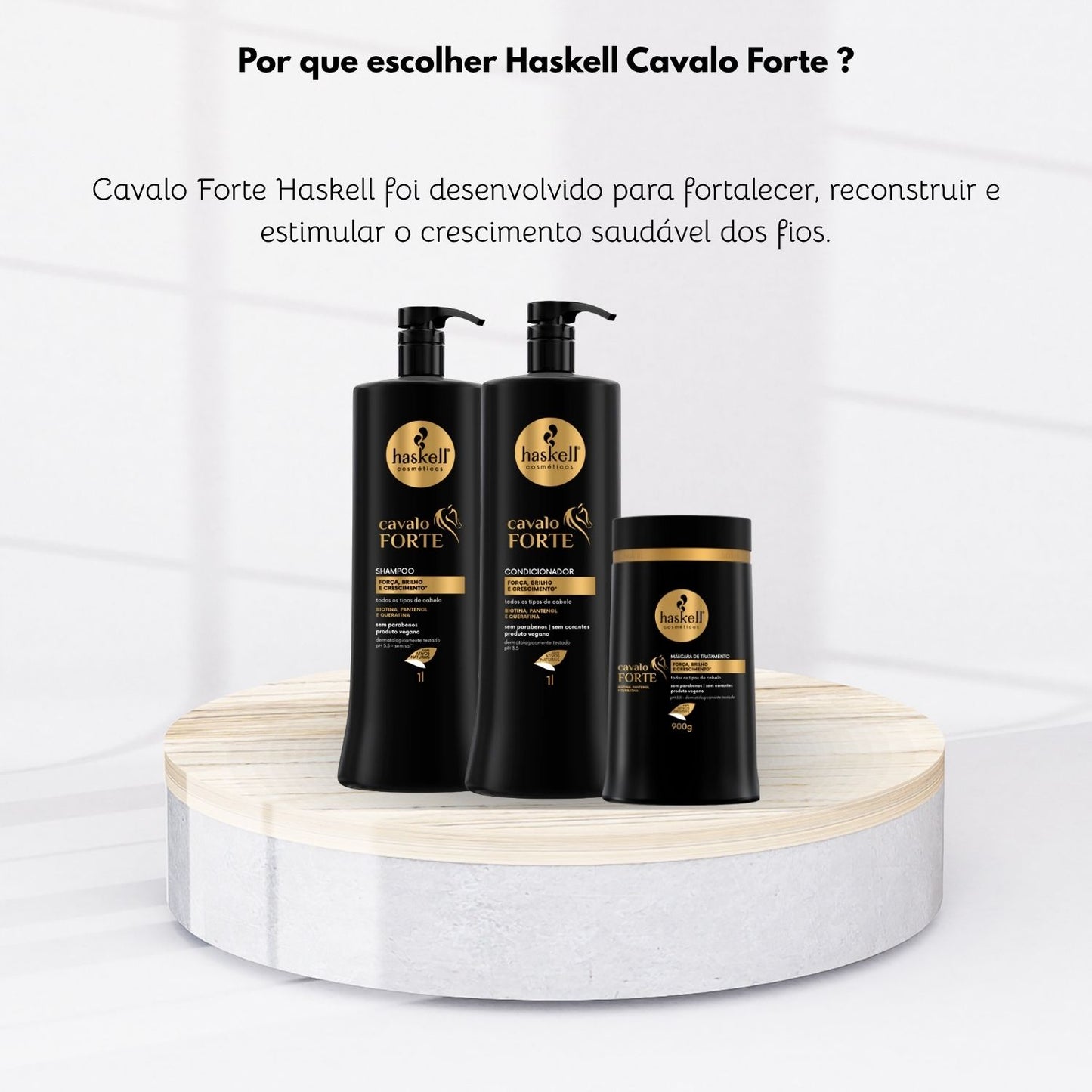 Kit Haskell Cavalo Forte Duo e Máscara 900 g