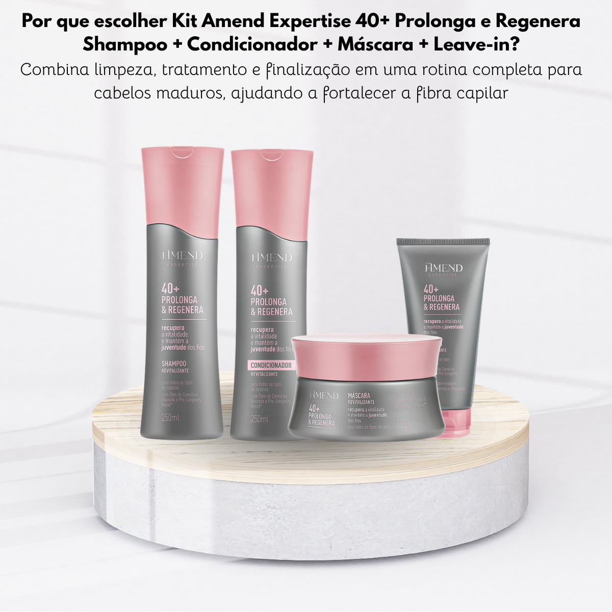 Kit Amend Expertise 40 + Shampoo Cond Máscara Leave in