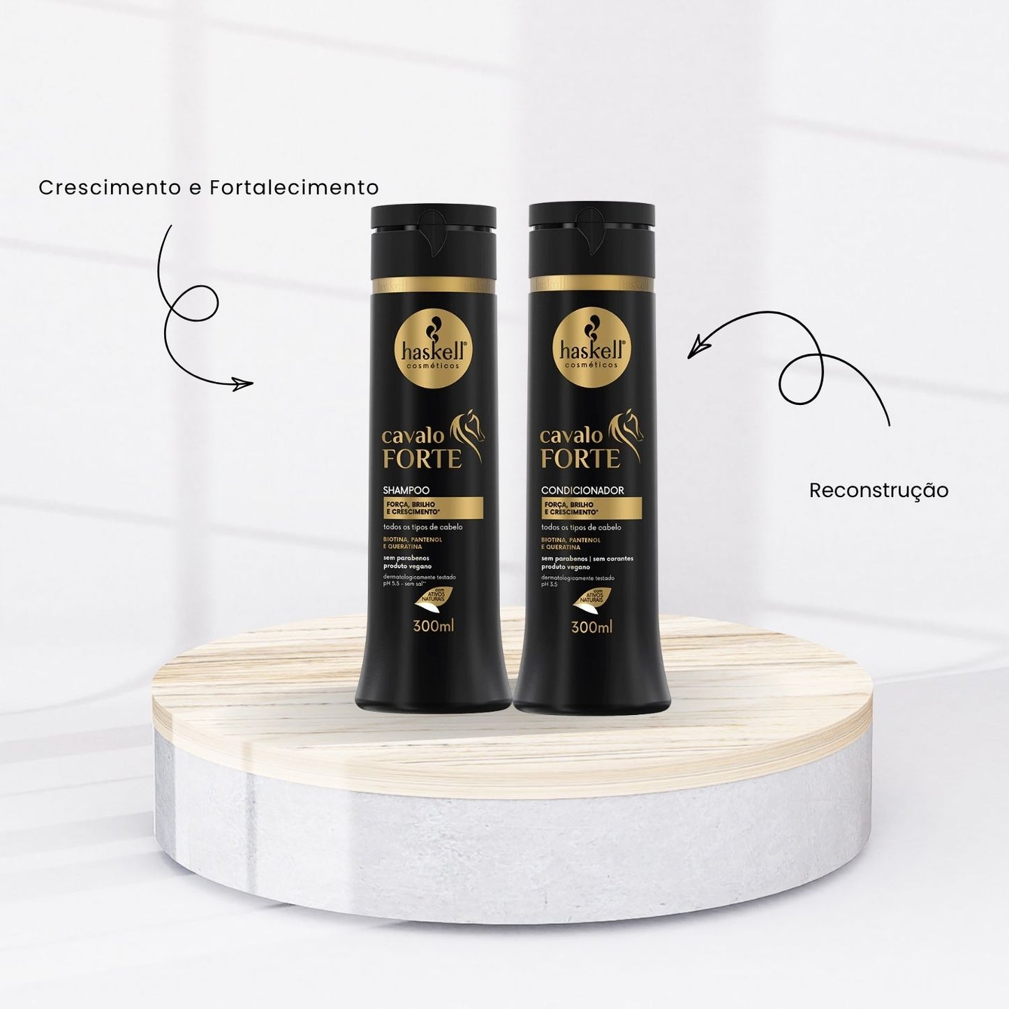 Kit Haskell Cavalo Forte Shampoo e Condicionador 300ml
