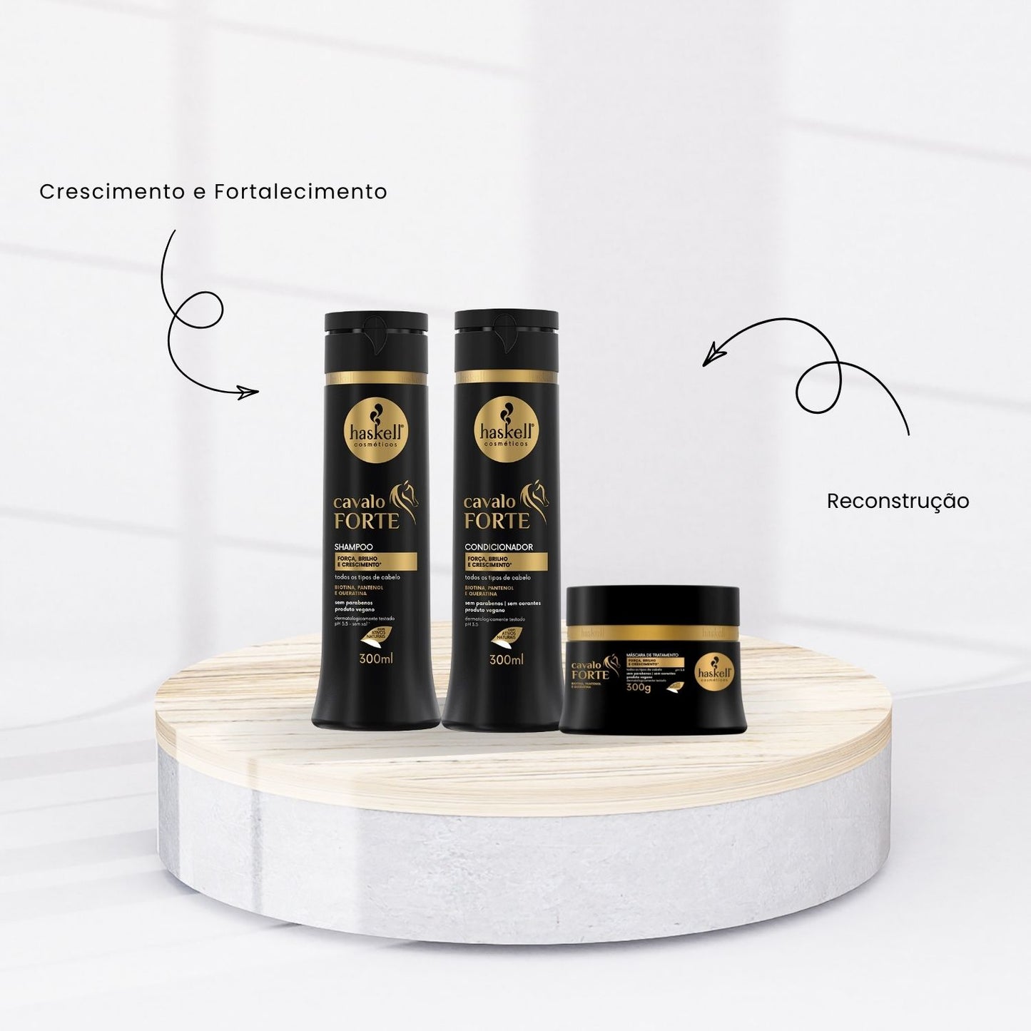 Kit Haskell Cavalo Forte Duo e Máscara 300 g