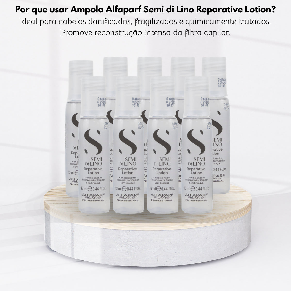 Kit Alfaparf Semi di Lino Reparative Lotion Ampolas 9 x 13 ml