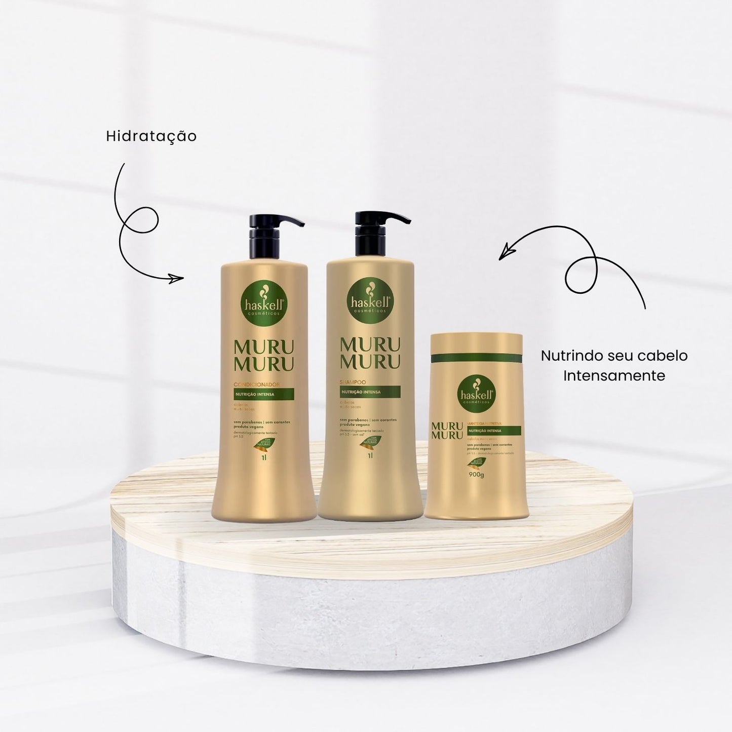 Kit Haskell Muru Muru Duo e Máscara 900ml
