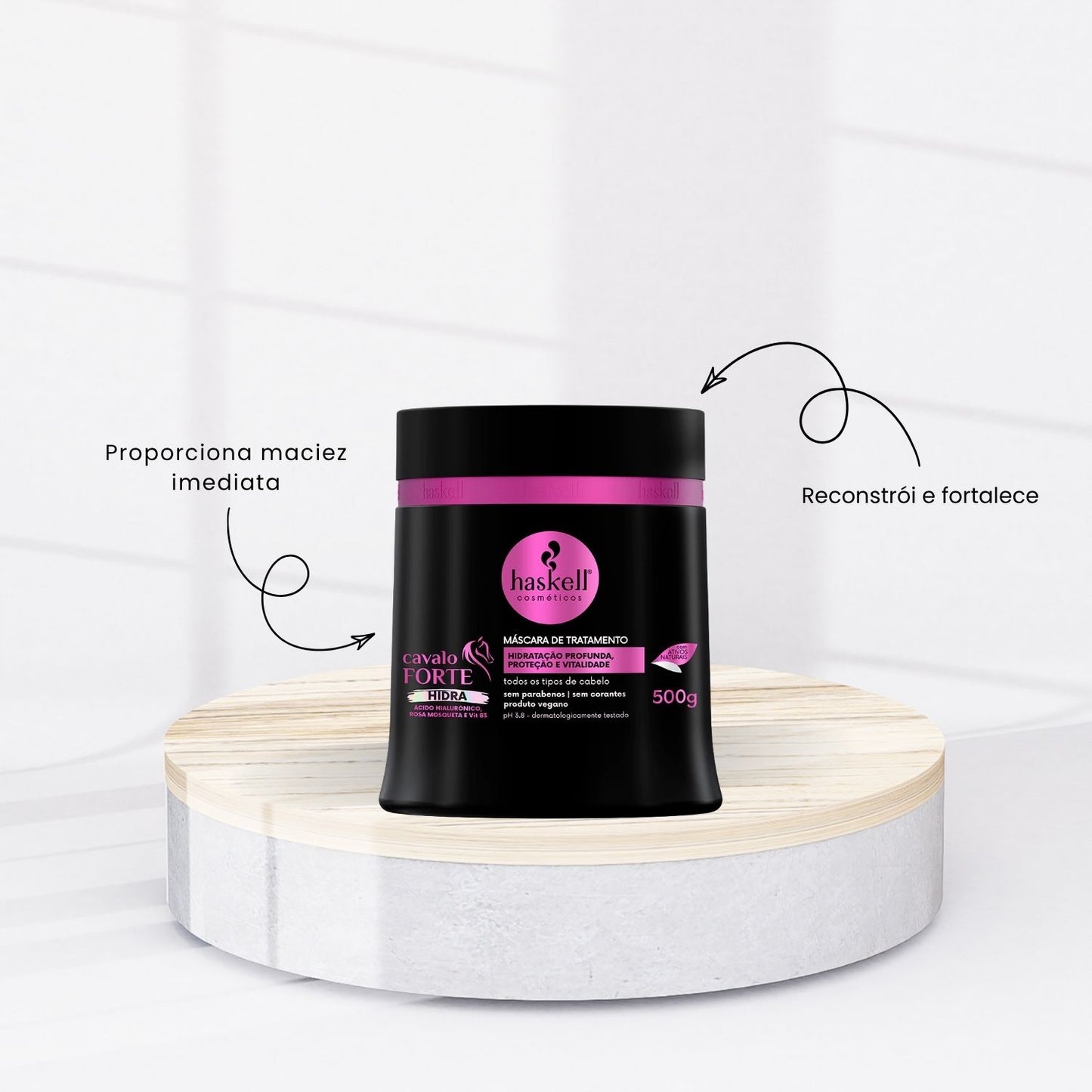 Máscara Haskell Cavalo Forte Hidra Hidratação Força 500 g