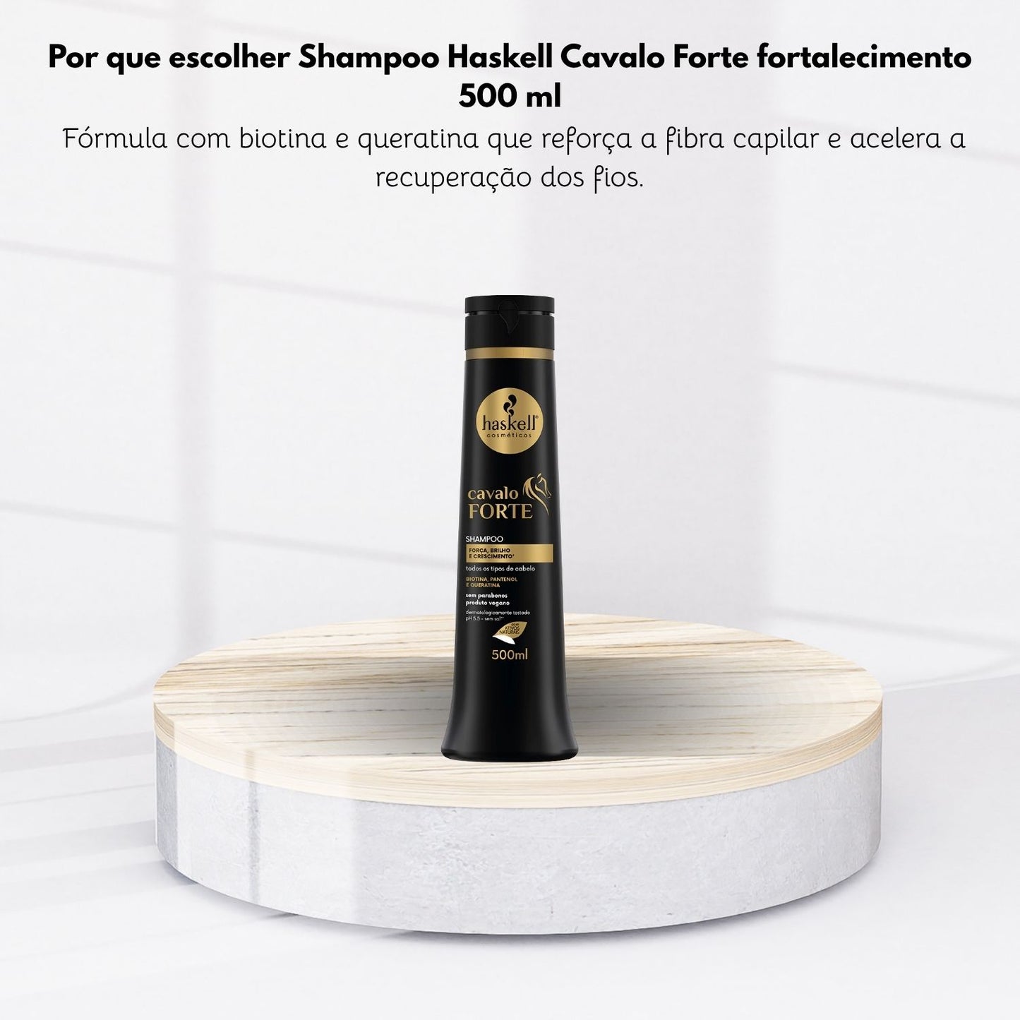 Shampoo Haskell Cavalo Forte fortalecimento 500 ml
