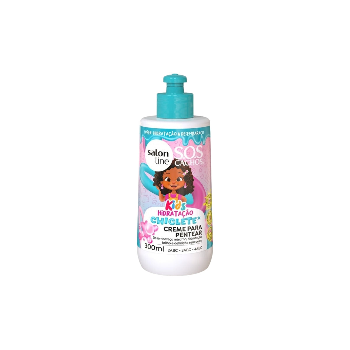 Creme Salon Line S.O.S Cachos para pentear kids Chiclete 300ml