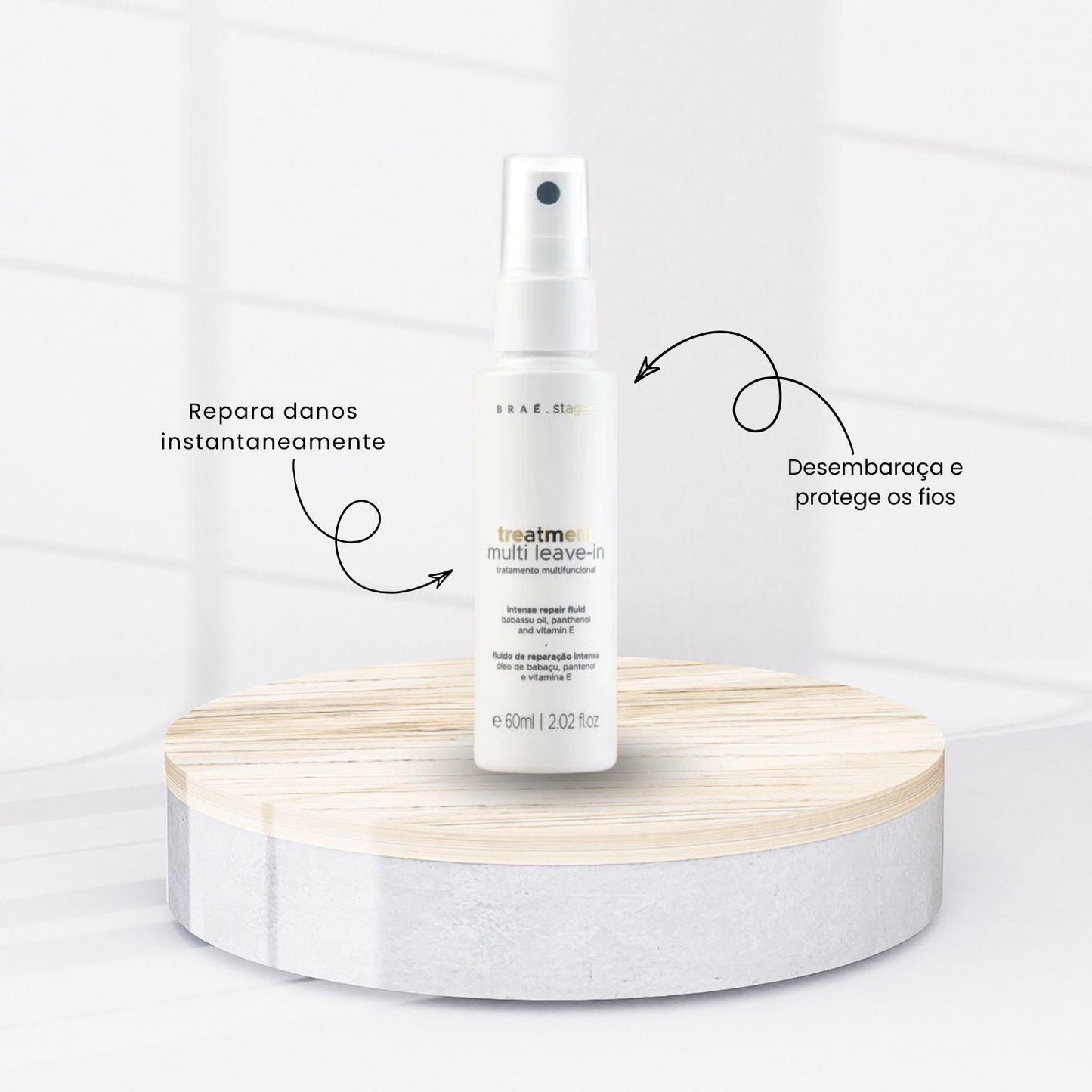 Leave in Braé Stages Tratamento Reparador Cabelos Danificados 60 ml