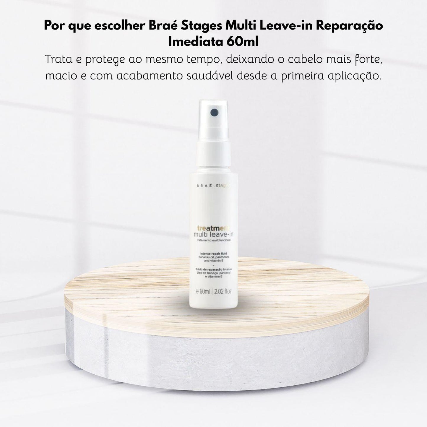 Leave in Braé Stages Tratamento Reparador Cabelos Danificados 60 ml