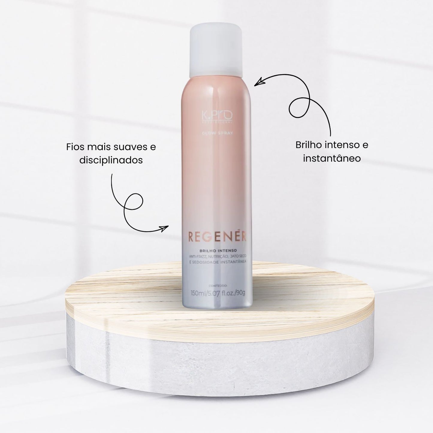 Spray K.Pro Glow Regener Brilho Intenso Nutrição 150 ml