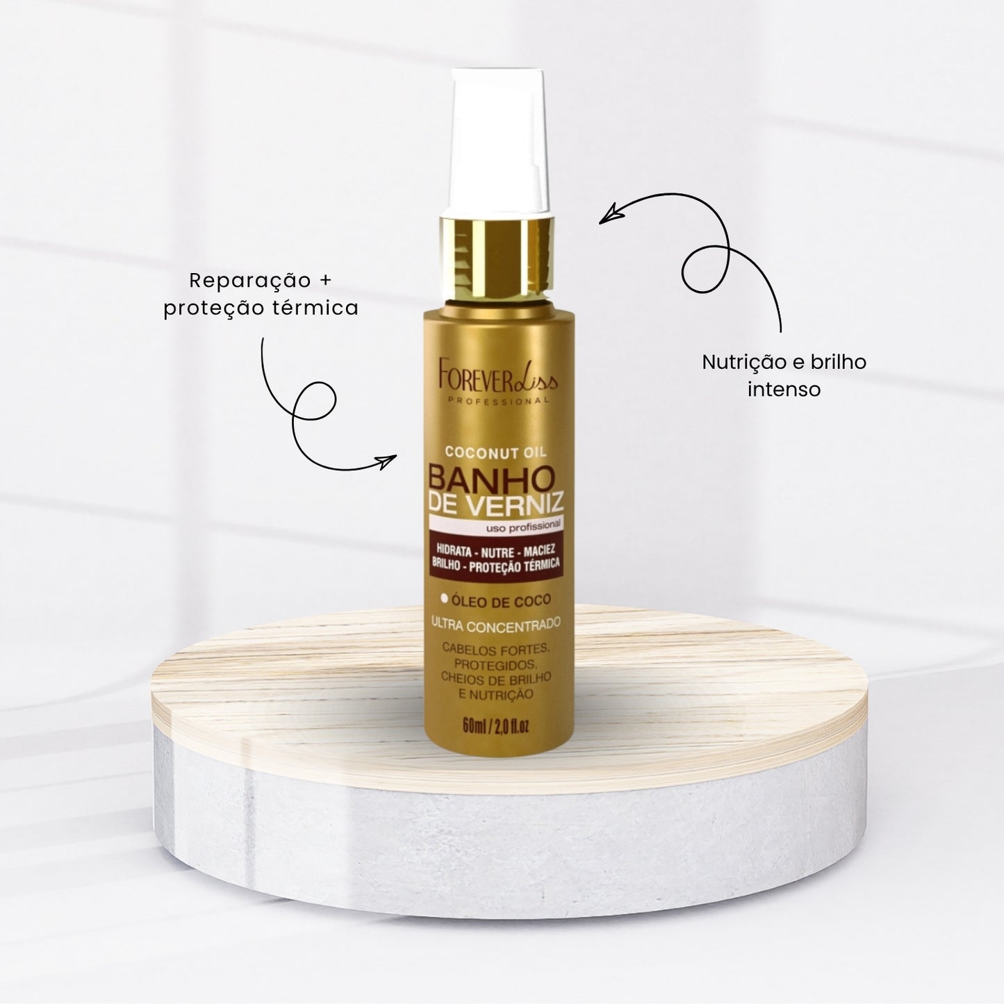 Forever Liss Banho de Verniz Oleo de Coco 60 ml