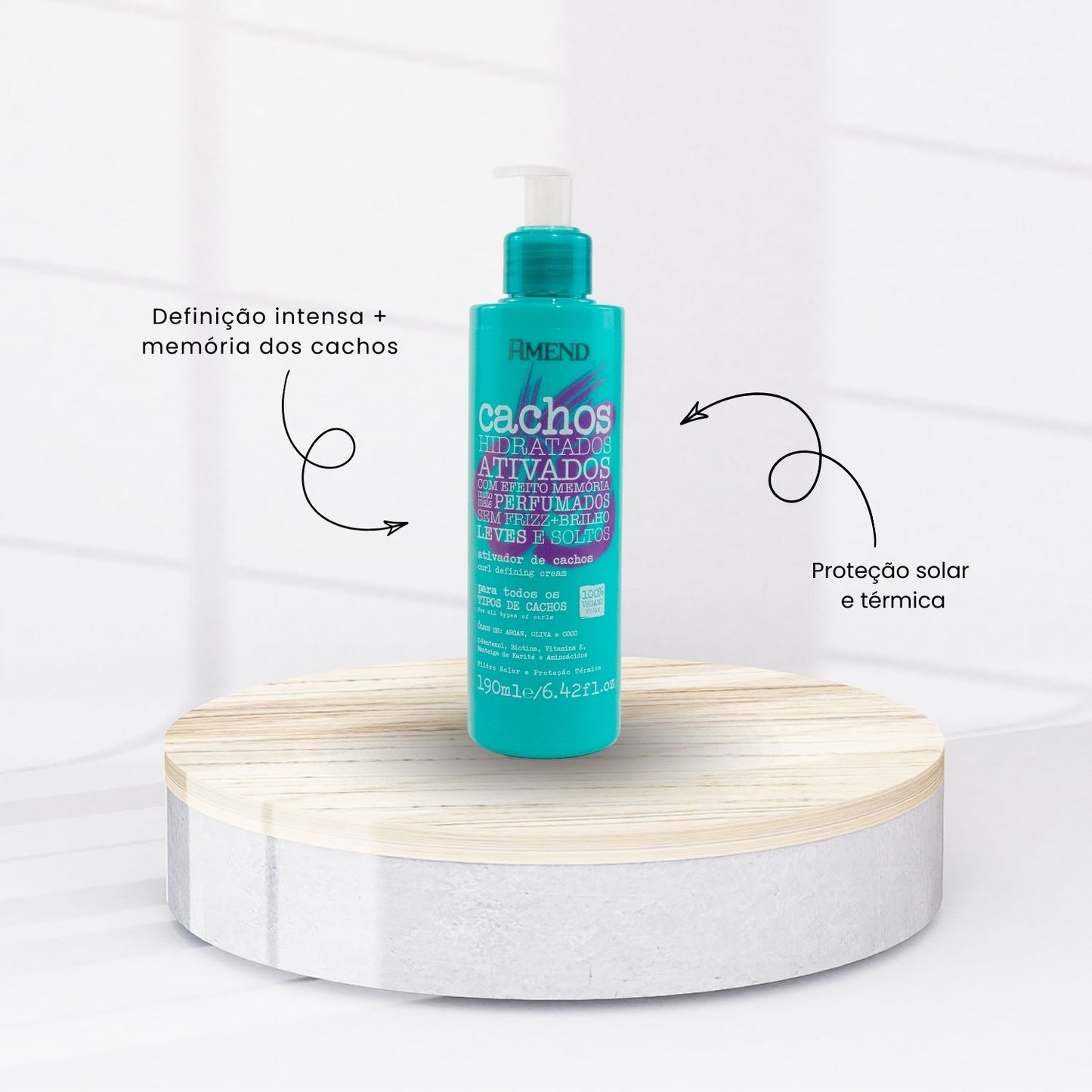 Ativador de Cachos Amend Cachos Todos os Cabelos 190ml