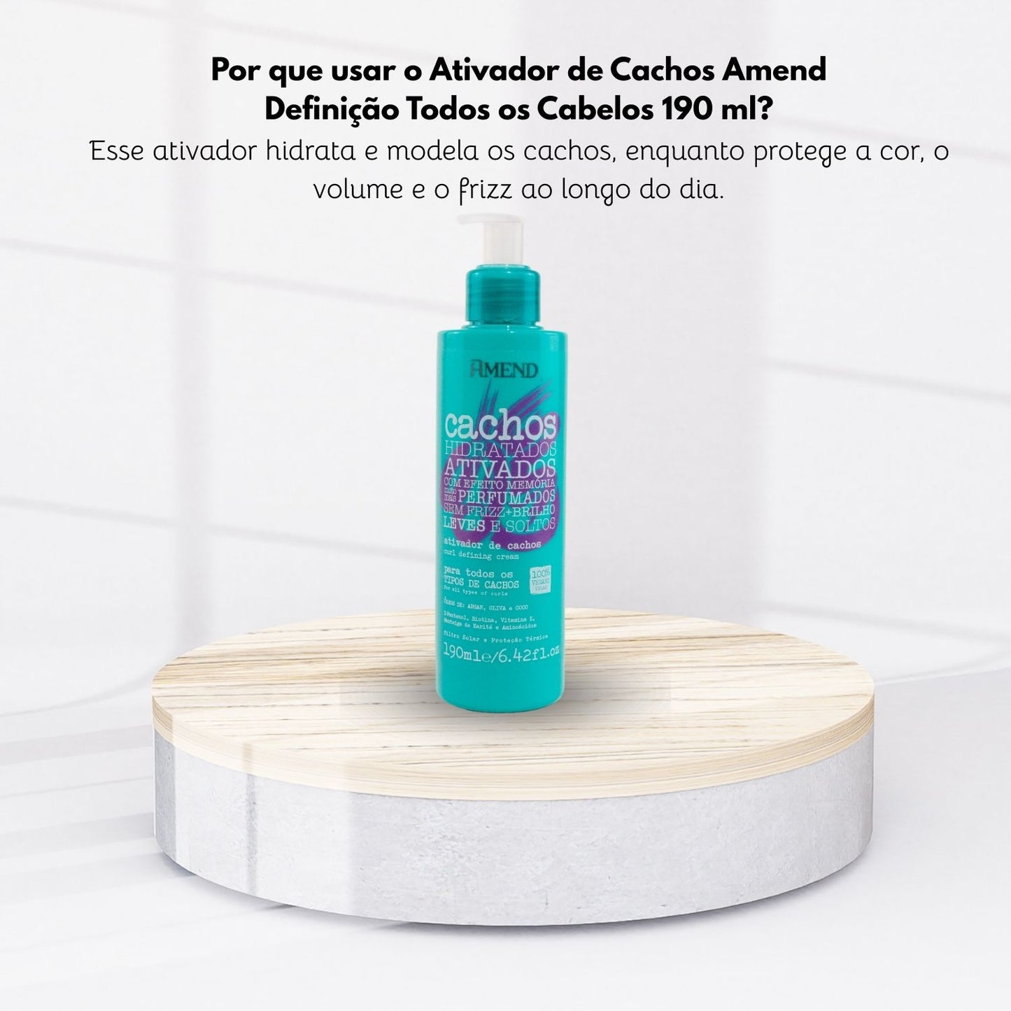 Ativador de Cachos Amend Cachos Todos os Cabelos 190ml