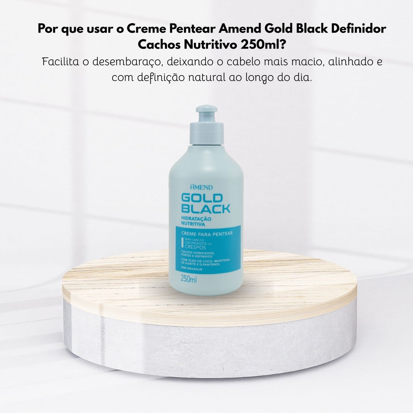 Creme Pentear Amend Gold Black Definidor Cachos 250 ml