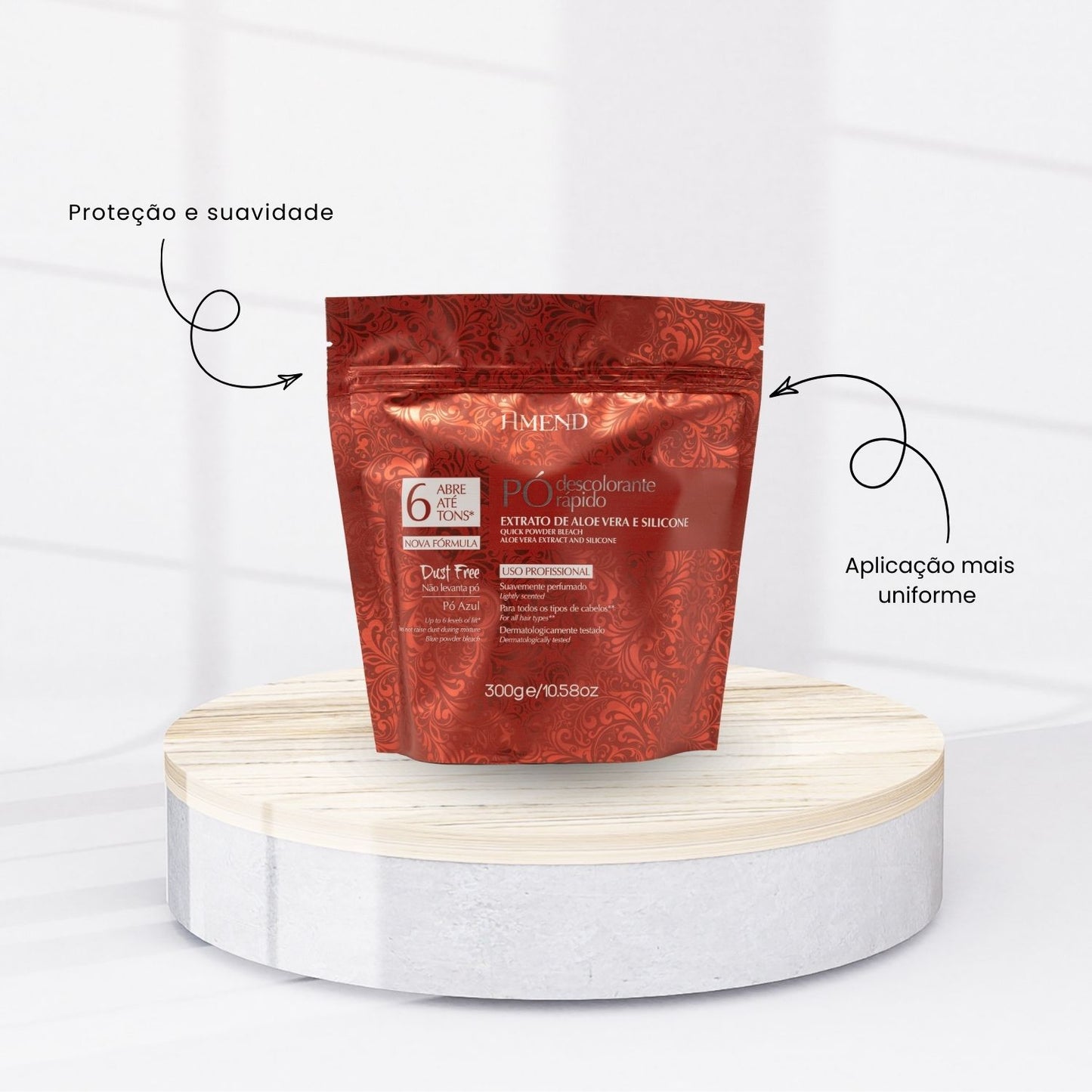 Pó Descolorante Rápido Amend Aloe Vera e Silicone 300 g