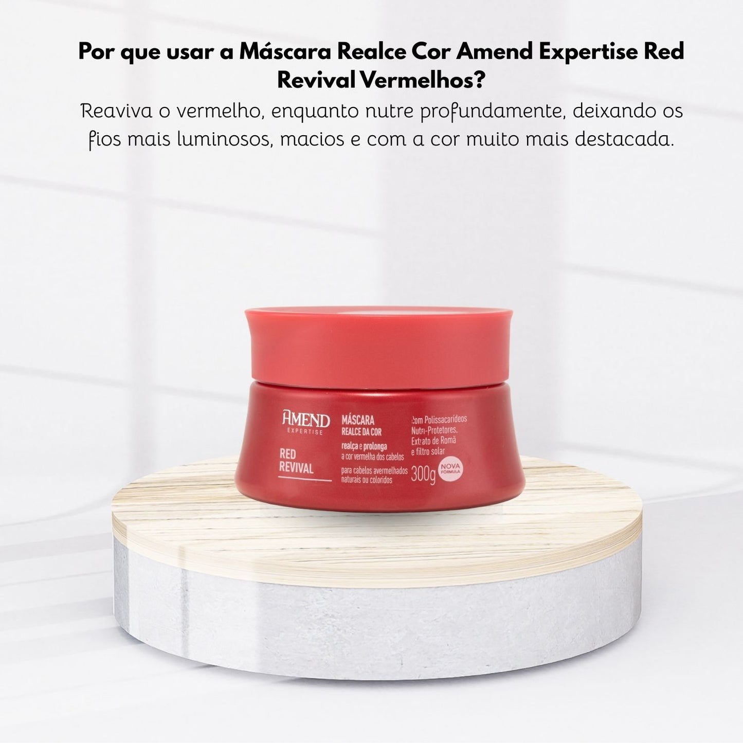 Máscara Realce Cor Amend Expertise Red Vermelhos 300 g