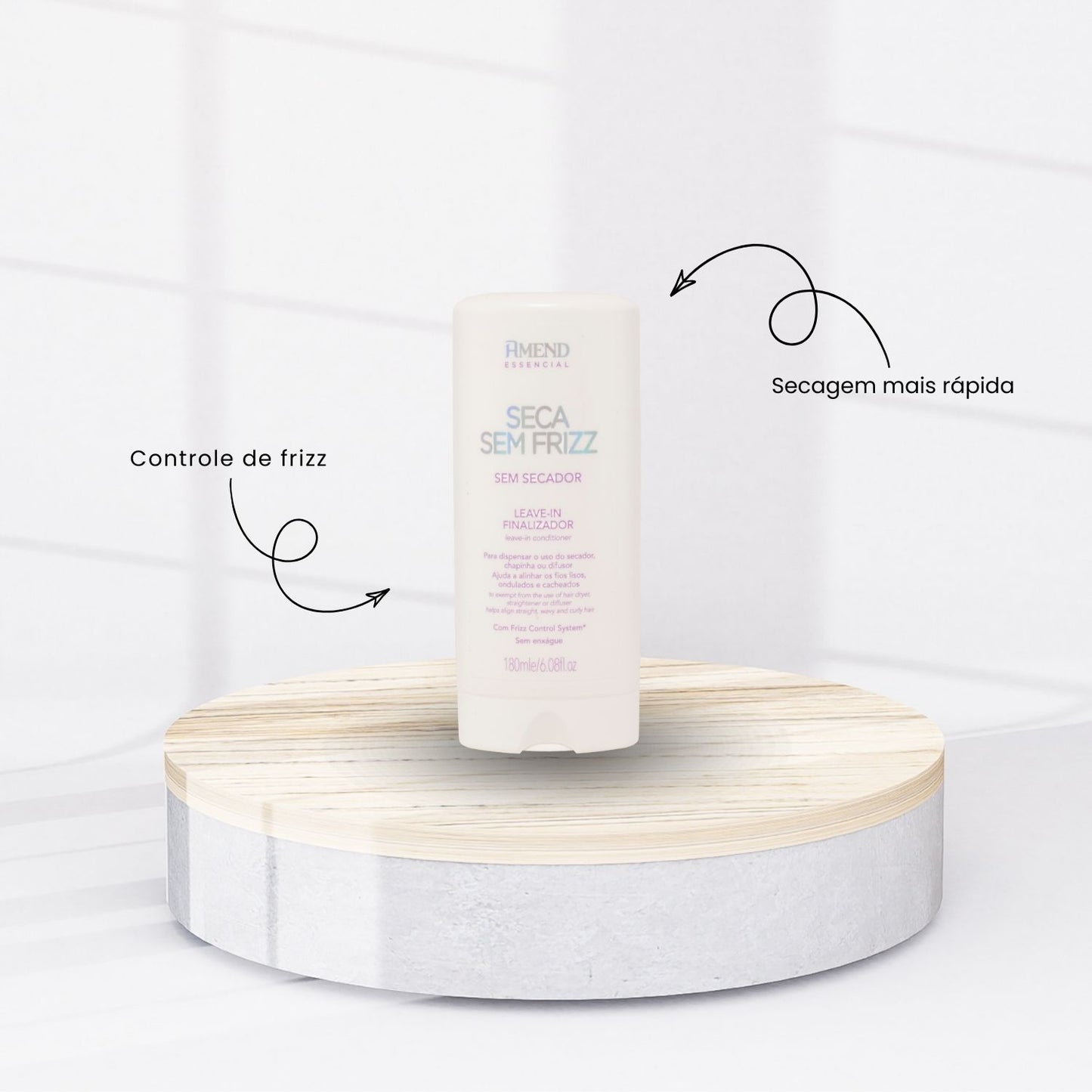Leave in Amend Essencial Seca Sem Frizz Finalizador 180 ml