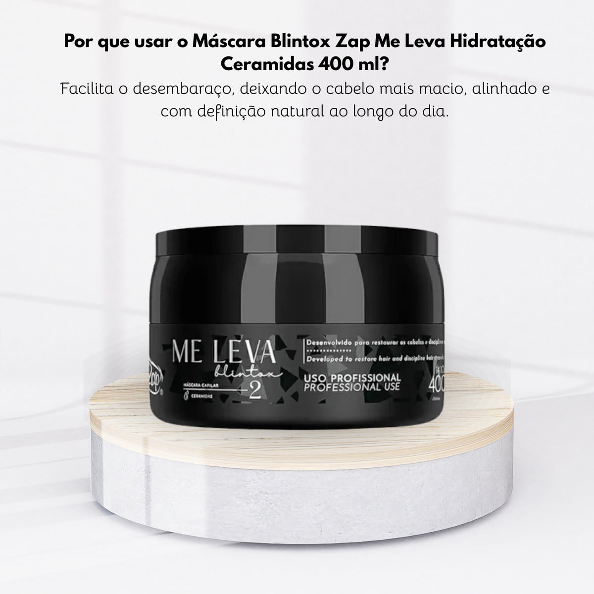 Máscara Blintox Zap Me Leva Hidratação Ceramidas 400 ml