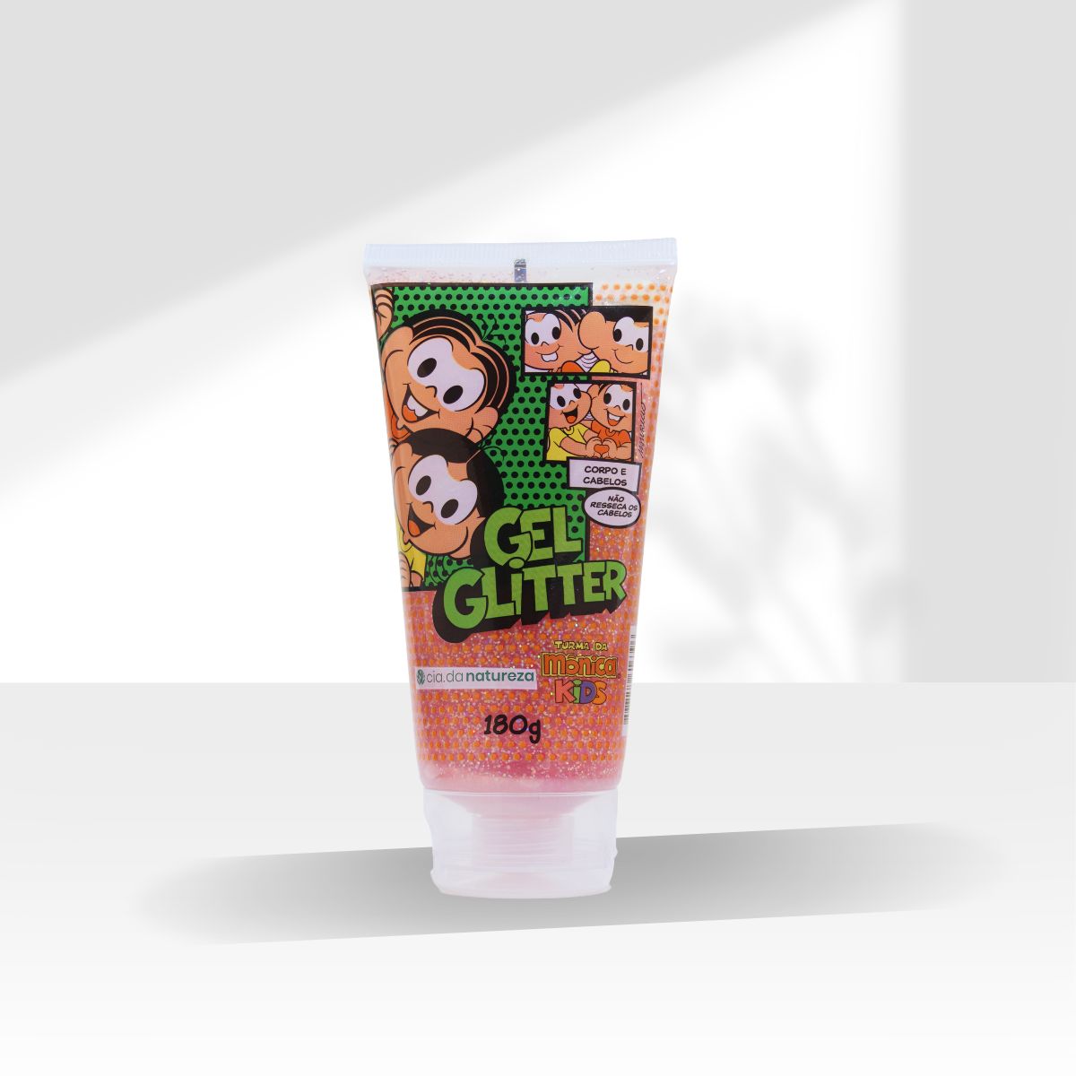 Gel Glitter Cia da Natureza Turma da Mônica Kids Brilho 180g