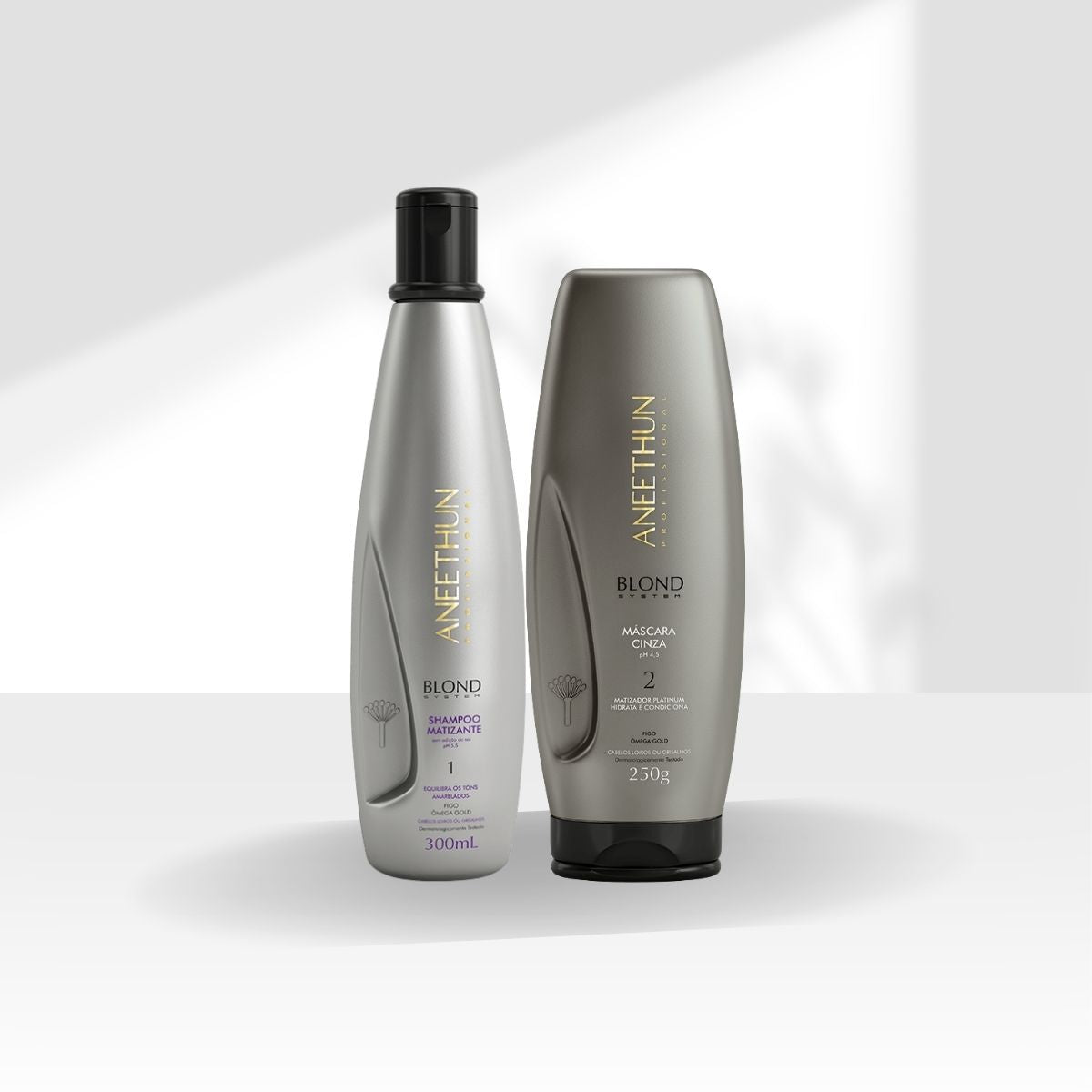 Kit Aneethun Blond Shampoo Matizante 300 ml + Máscara Cinza 250 g