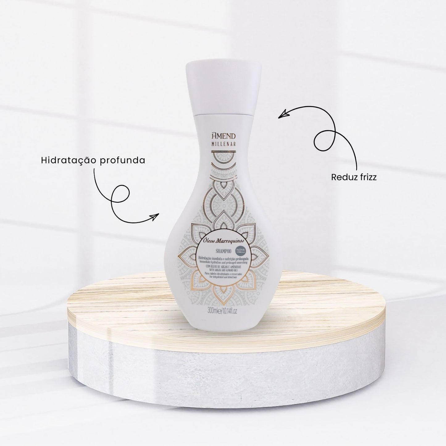 Kit Amend Oleos Marroquinos Shampoo Condicionador Mascara Leave-in