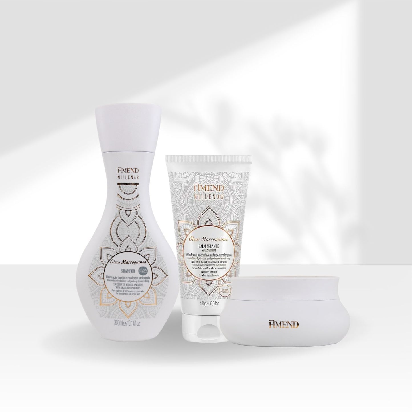 Kit Amend Oleos Marroquinos Shampoo Mascara Leave-in