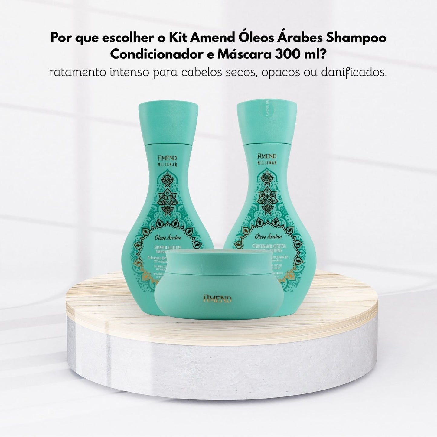 Kit Amend Oleos Arabes Shampoo Condicionador Mascara
