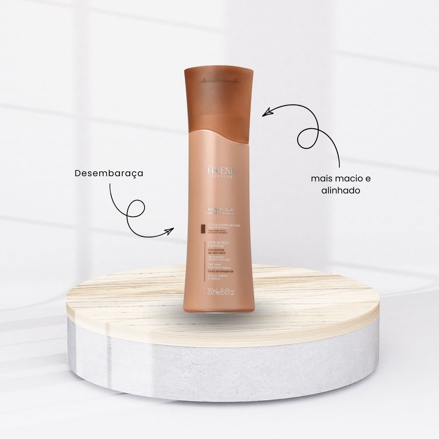 Kit Amend Marula Nutrition Shampoo Condicionador, Mascara e Leave-in