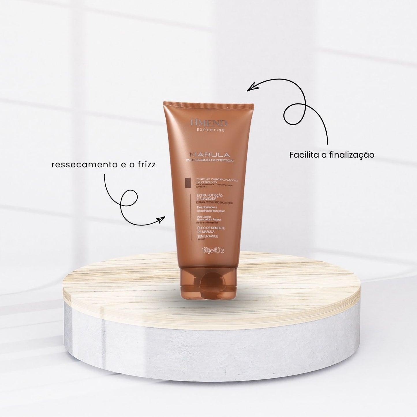 Kit Amend Marula Nutrition Shampoo Condicionador, Mascara e Leave-in