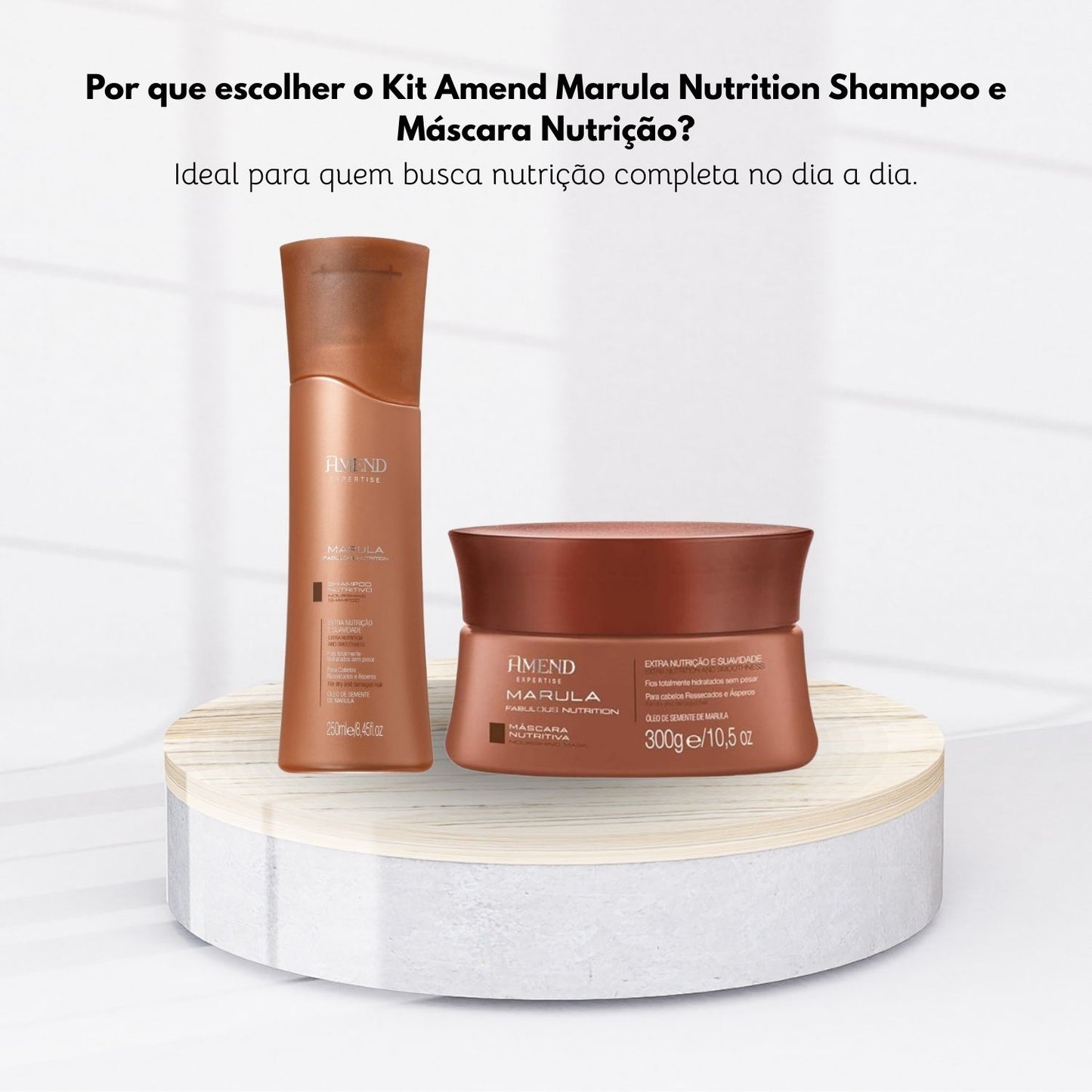 Kit Amend Marula Nutrition Shampoo Mascara Nutrição