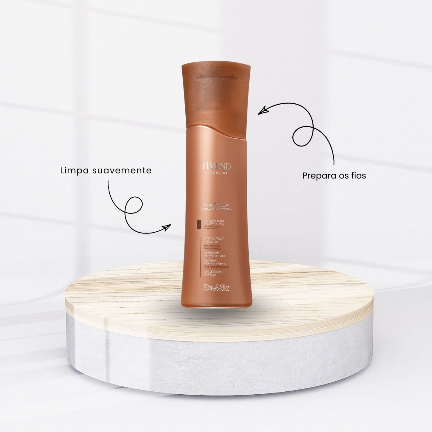 Kit Amend Marula Nutrition Shampoo Mascara e Leave-in
