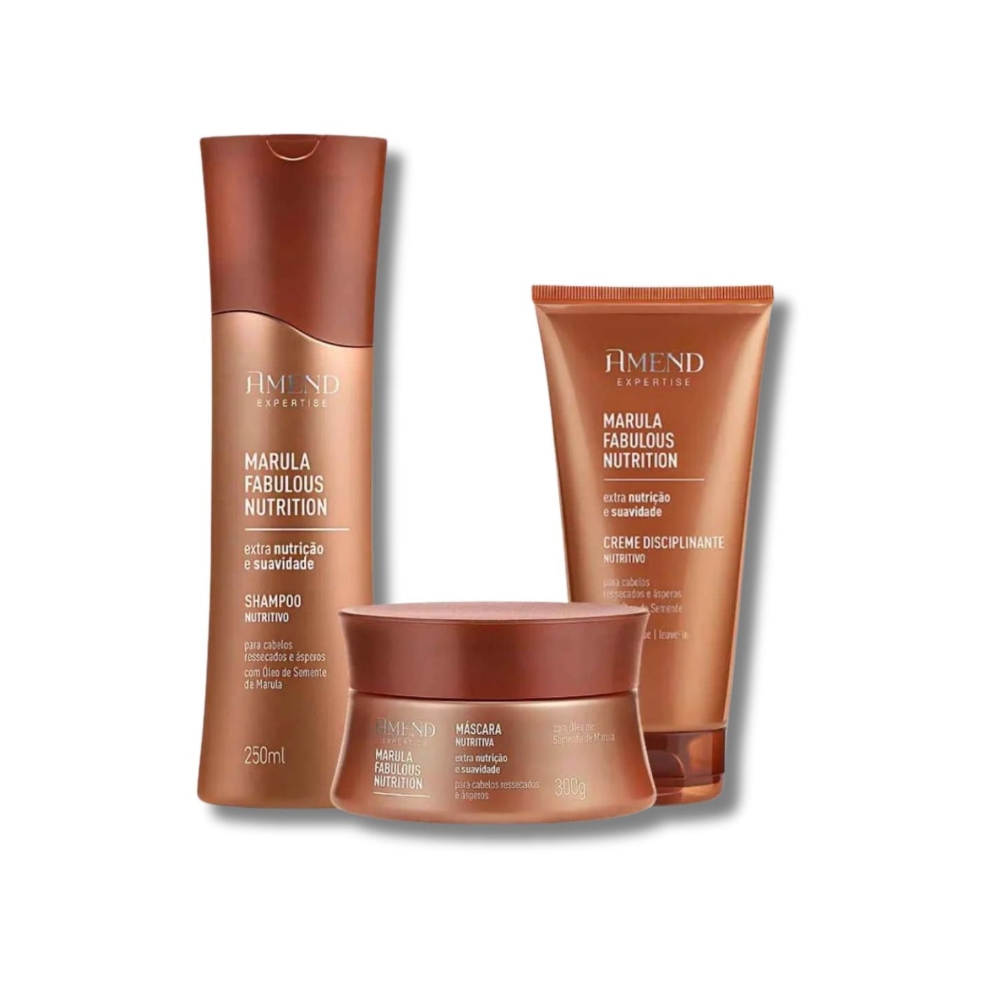 Kit Amend Marula Nutrition Shampoo Mascara e Leave-in