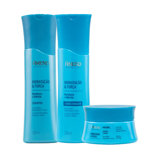 Kit Amend Hidratacao Forca Shampoo Condicionador Mascara
