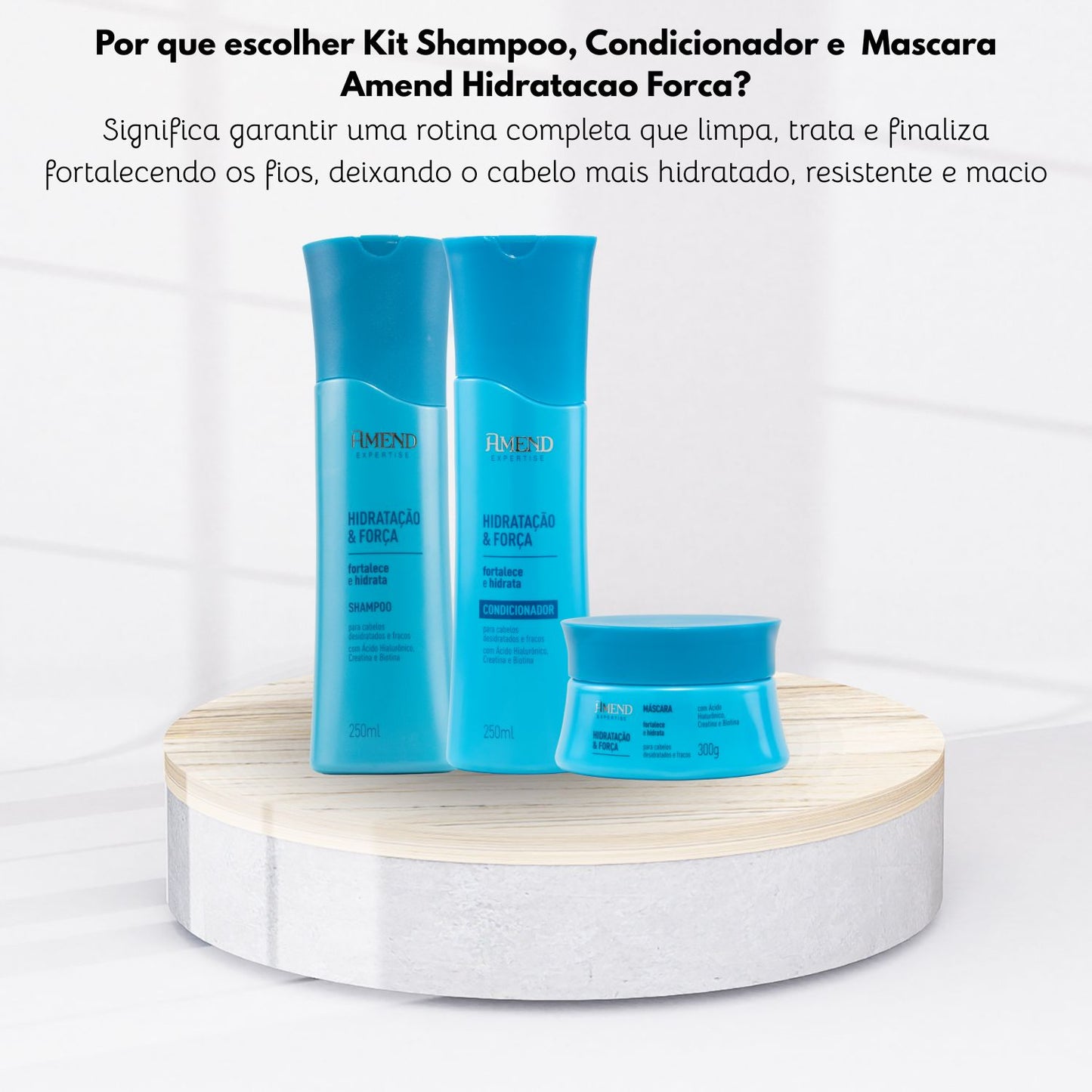 Kit Amend Hidratacao Forca Shampoo Condicionador Mascara