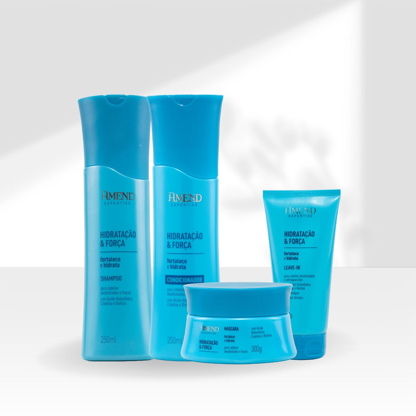 Kit Amend Hidratação Forca Shampoo Condicionador Mascara Leave-in