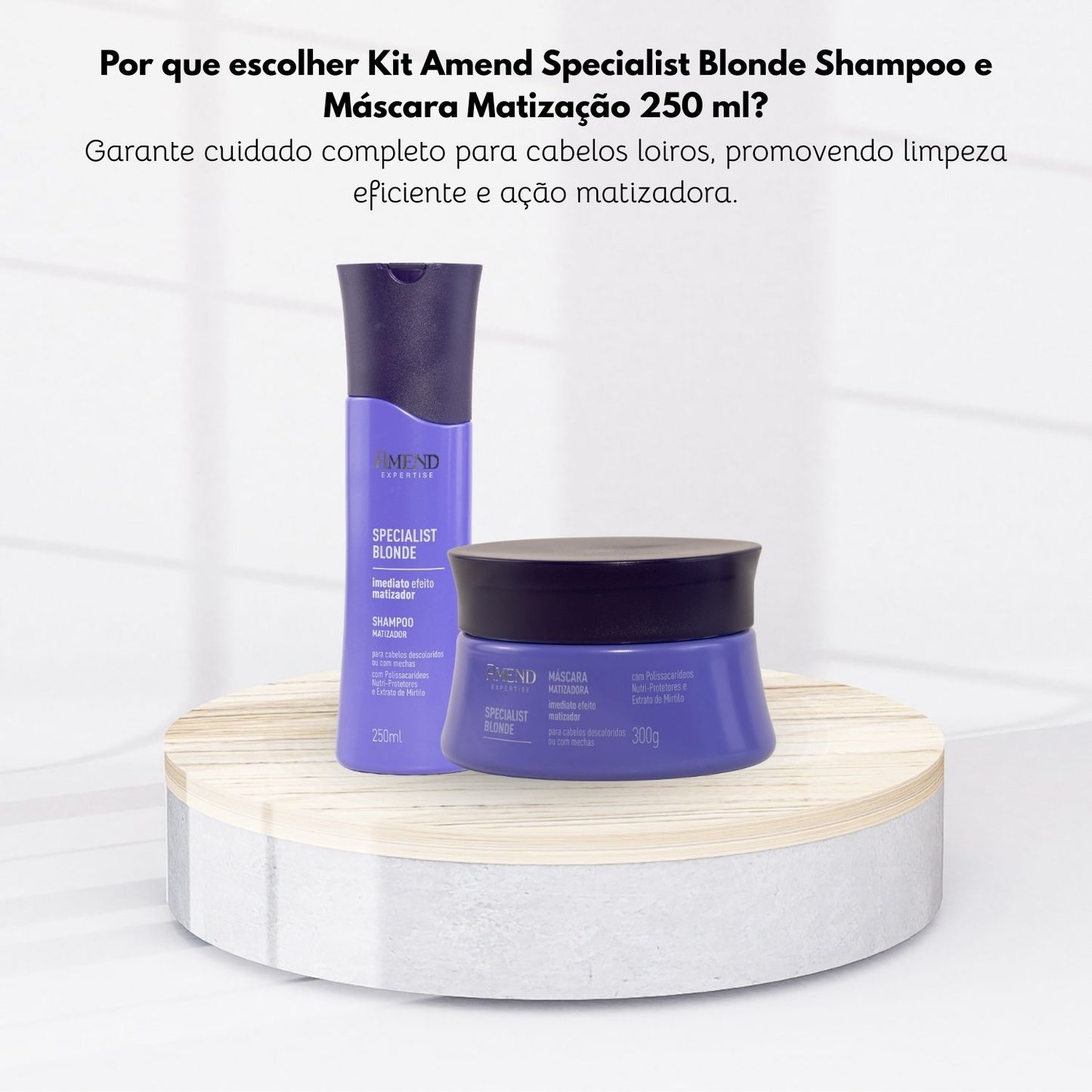 Kit Amend Specialist Blonde Matização Shampoo Mascara