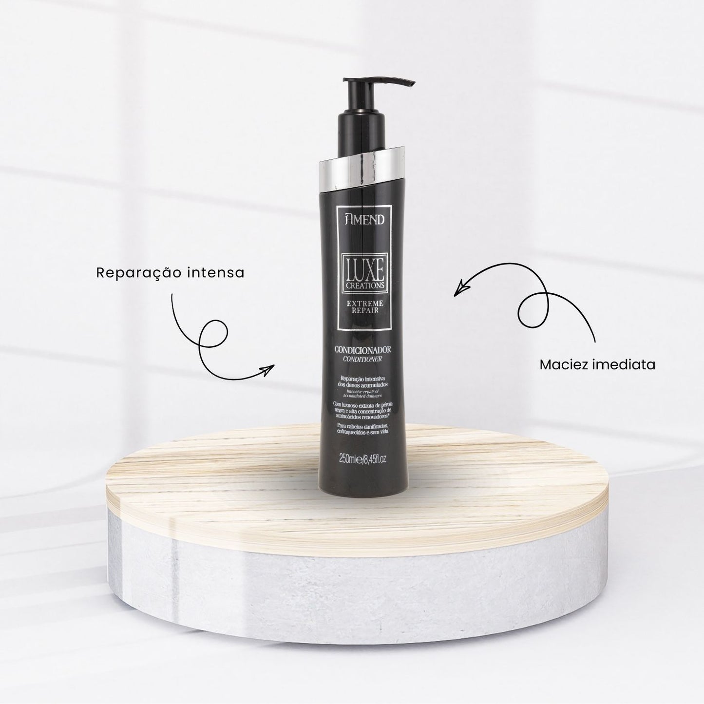 Kit Amend Luxe Creations Shampoo Condicionador Mascara Leave-in