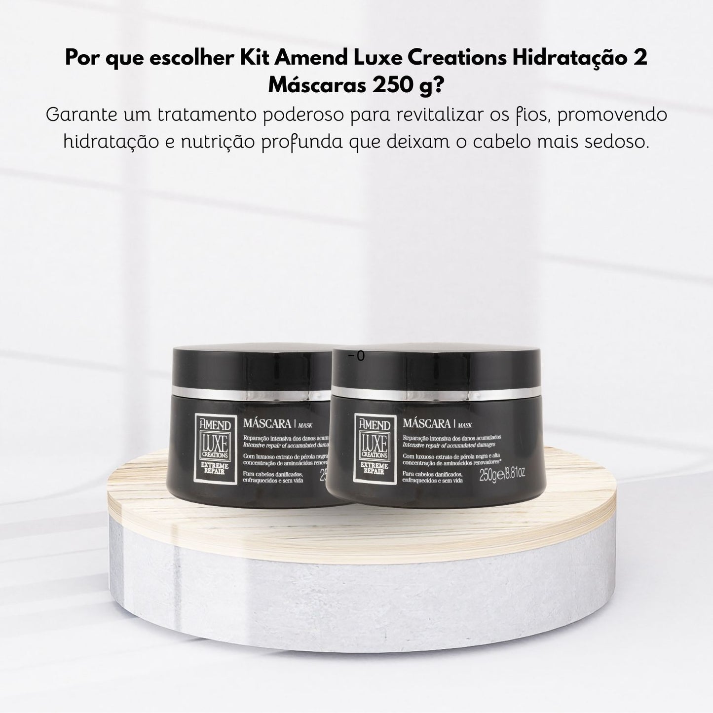 Kit Amend Luxe Creations Hidratação 2 Mascaras 250 g