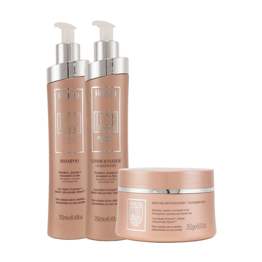 Kit Amend Luxe Creations Blonde Care Shampoo Condicionador Mascara